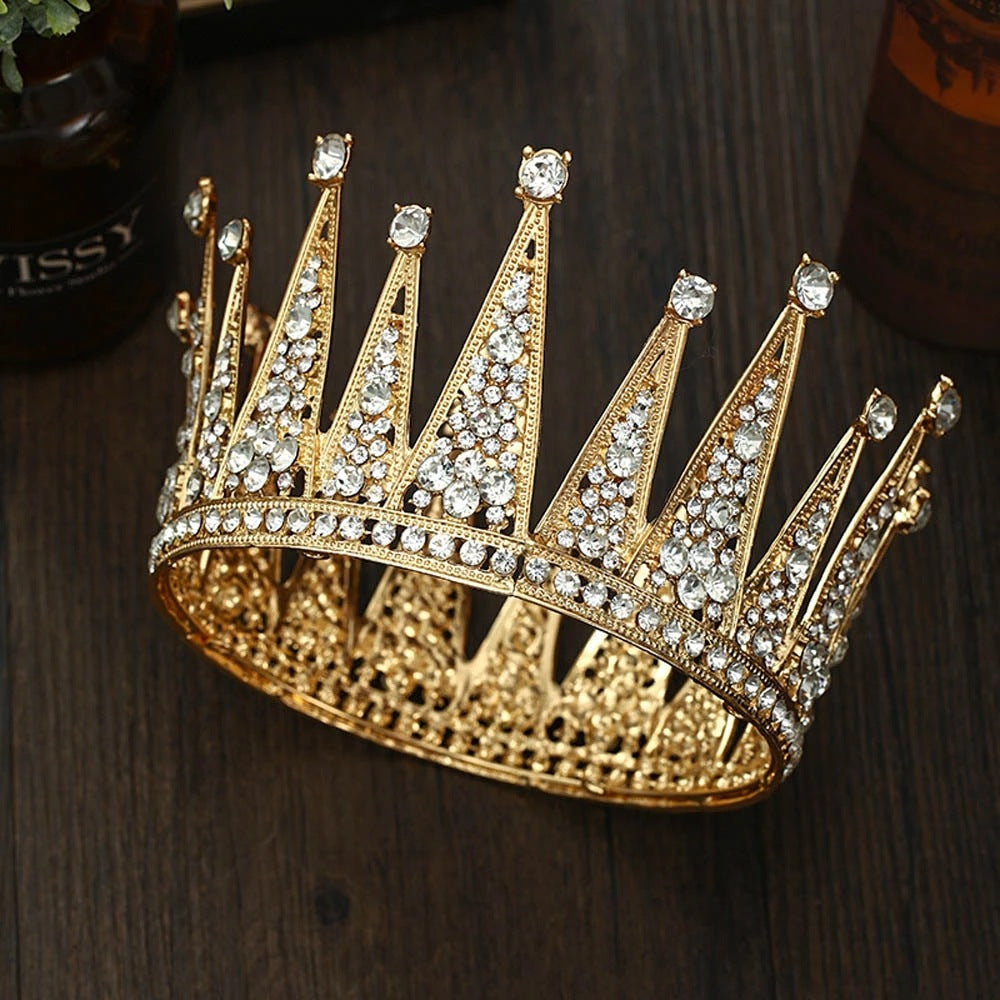 Alloy Hollow Diamond Crown for Bride