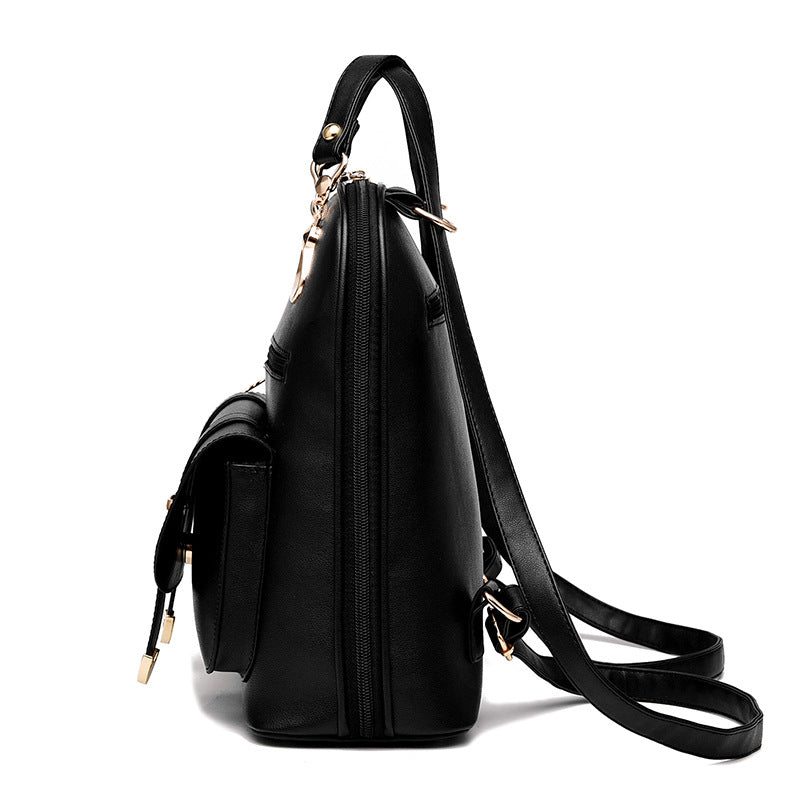 Female PU leather dual-use backpack