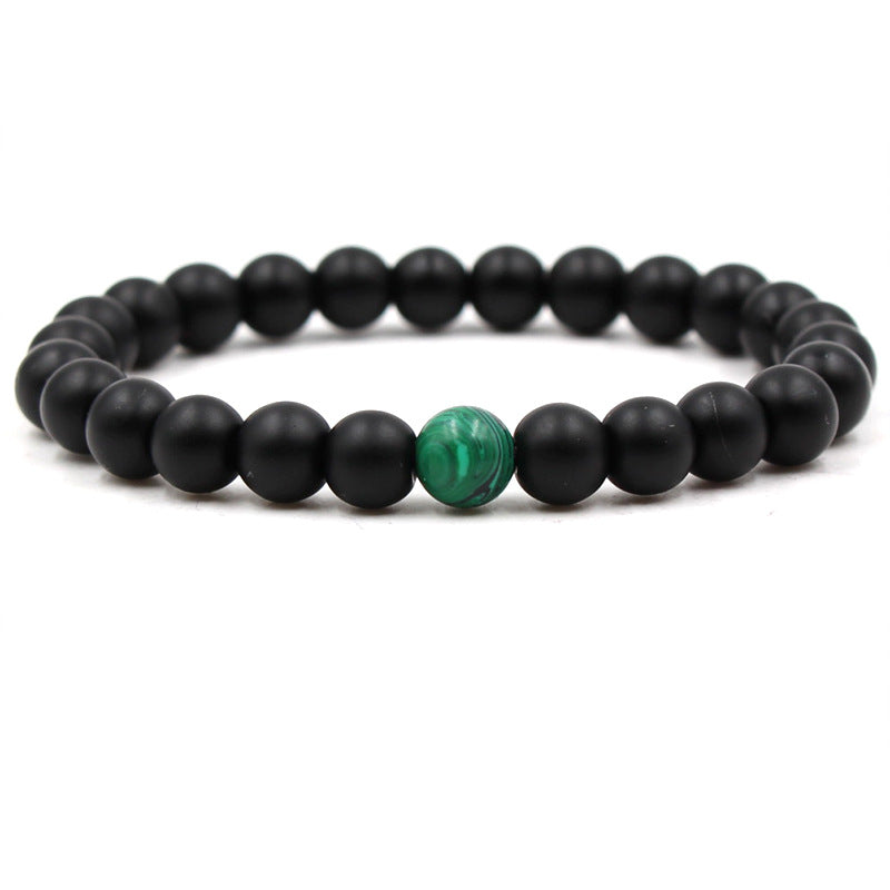 Men and Women Elastic Malachite Bracelets