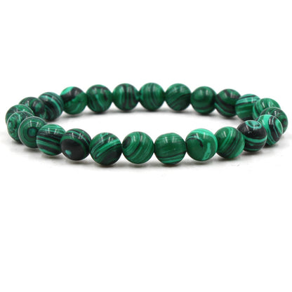 Men and Women Elastic Malachite Bracelets