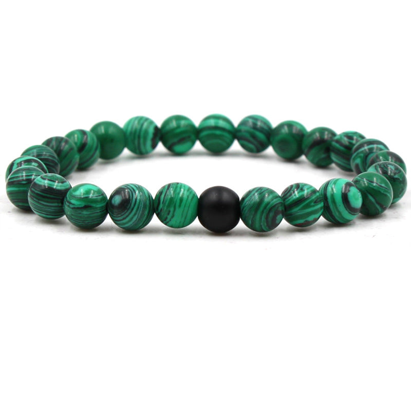 Men and Women Elastic Malachite Bracelets