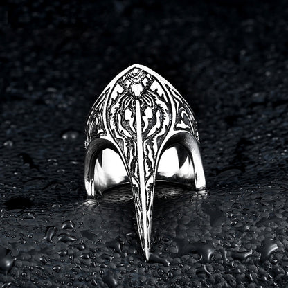 Titanium Steel Carved Ring