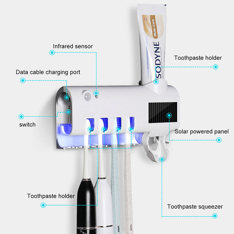 Automatic Toothpaste Squeezer Toothbrush and Toothpaste Rack