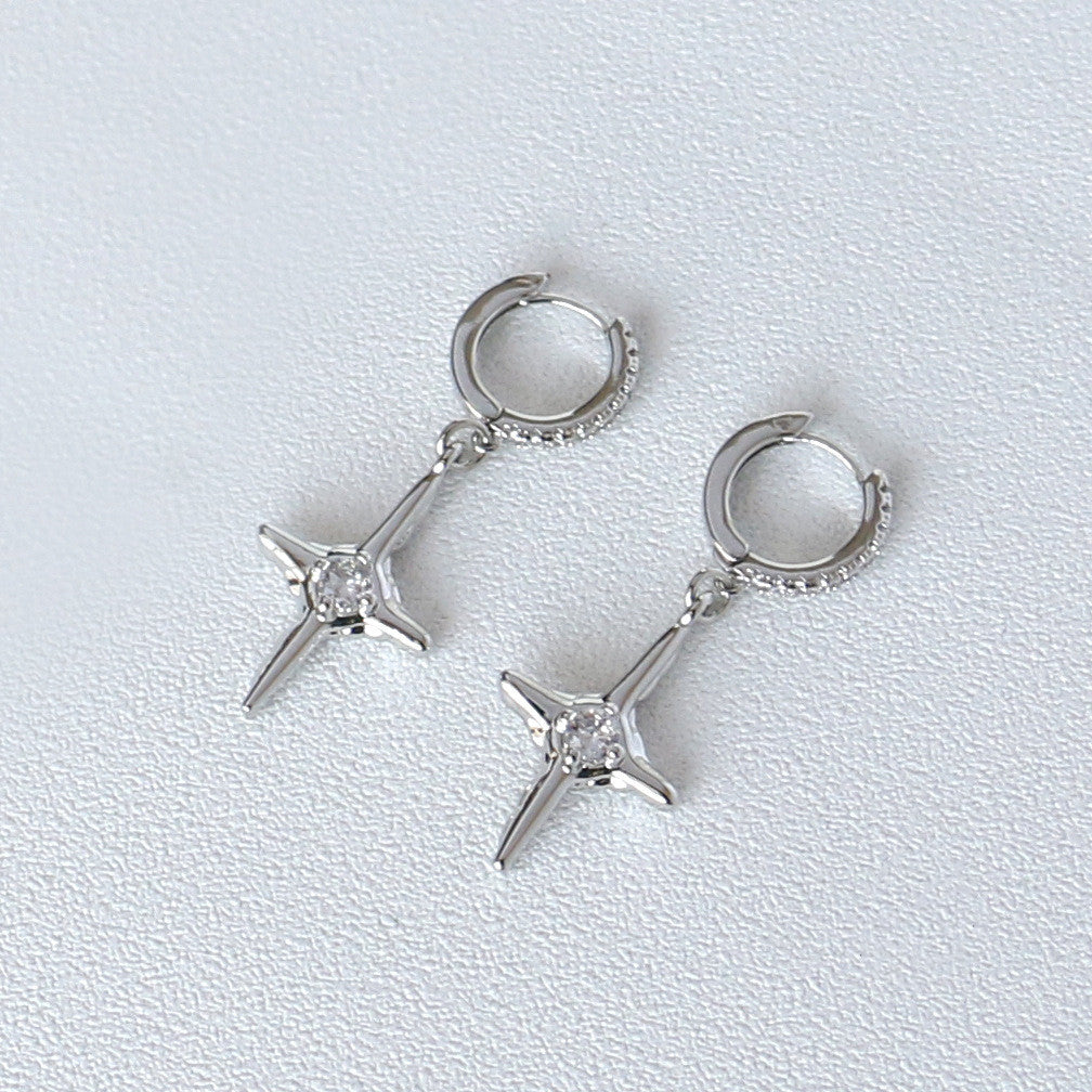 Ins Cross Kvk Diamond Earrings