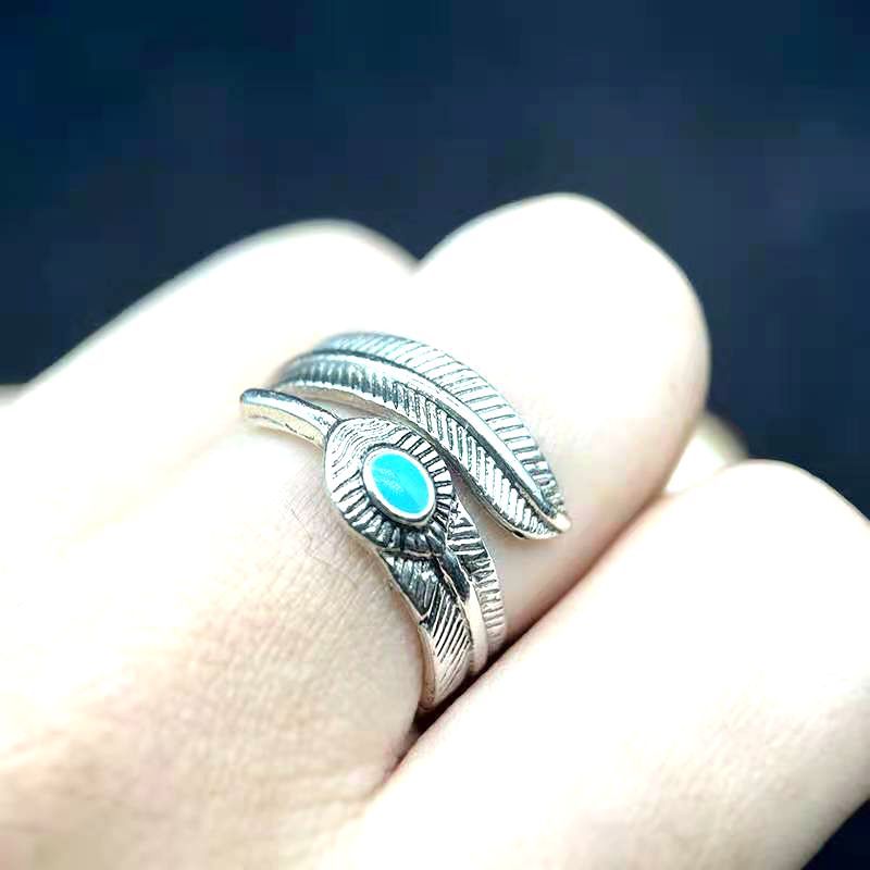 Feather Men's And Women's Ring Jewelry Leaf Ring