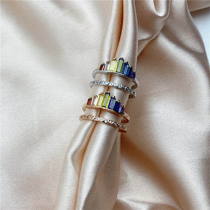 Rainbow Micro Diamond Ring