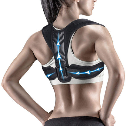 Adjustable Back Posture Support Belt, Lumbar Support Initiated to Clavicle and Spine