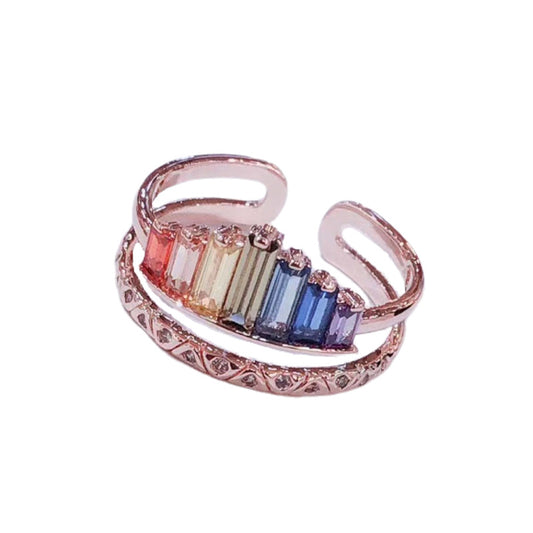 Rainbow Micro Diamond Ring