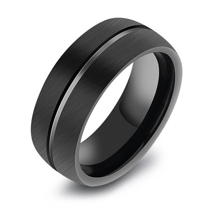 Black Titanium Steel Ring