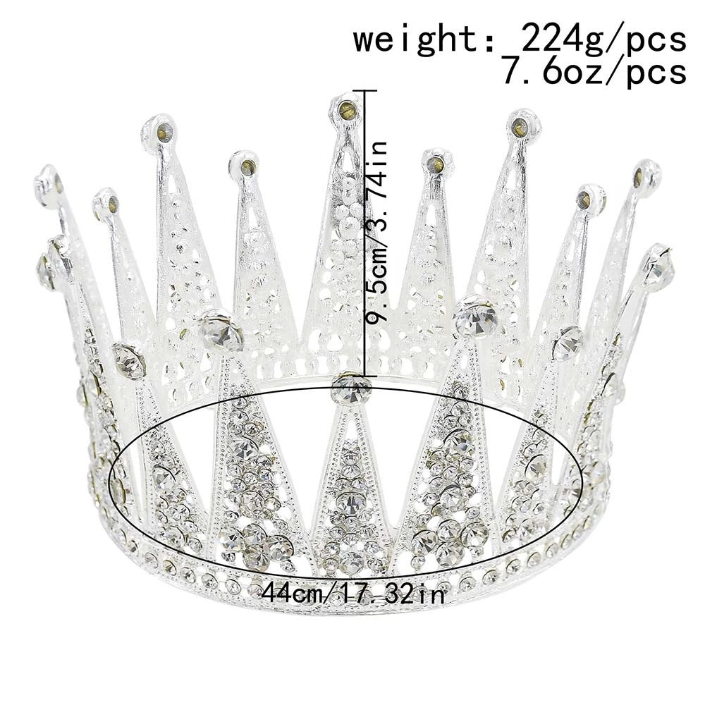 Alloy Hollow Diamond Crown for Bride