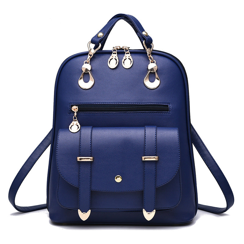 Female PU leather dual-use backpack