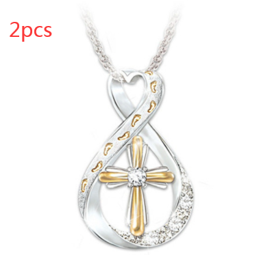 Cross Footprint Diamond Pendant