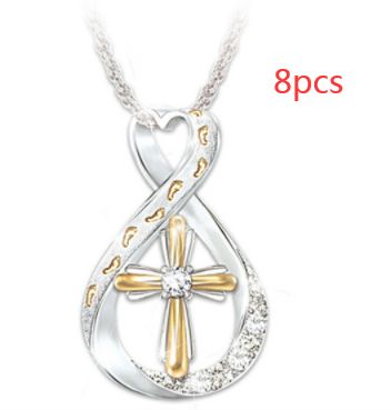 Cross Footprint Diamond Pendant