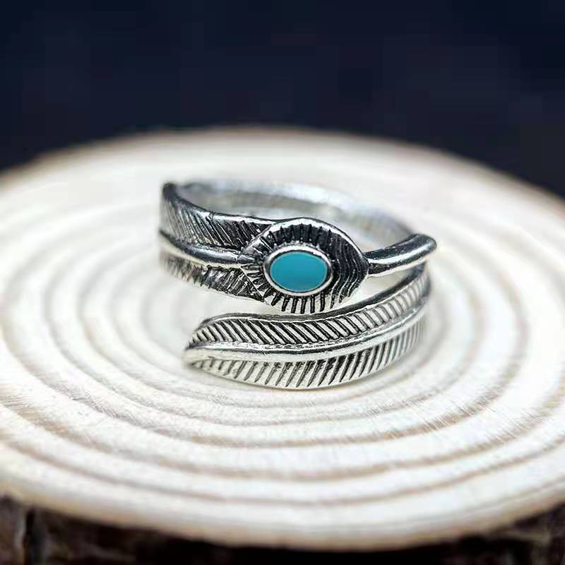 Feather Men's And Women's Ring Jewelry Leaf Ring