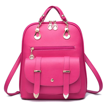 Female PU leather dual-use backpack