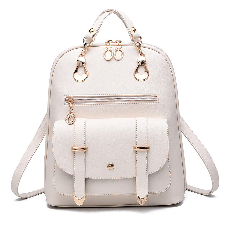 Female PU leather dual-use backpack