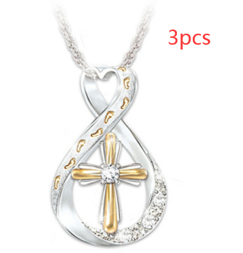 Cross Footprint Diamond Pendant