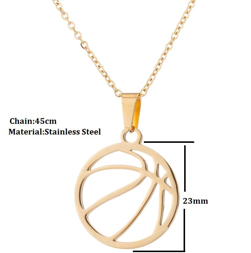 Stainless Steel Volleyball Necklace