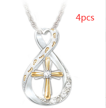 Cross Footprint Diamond Pendant