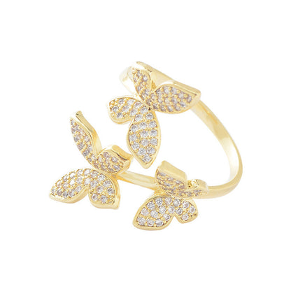 Butterfly Ring Female Niche Diamond Temperament Ring