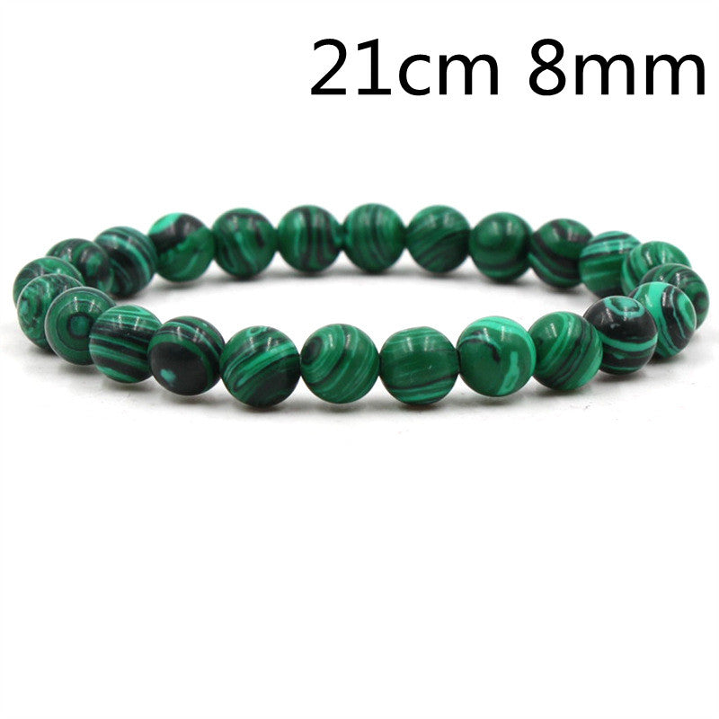 Men and Women Elastic Malachite Bracelets