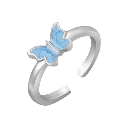 Creative Personality Butterfly 2-Piece Ring Set