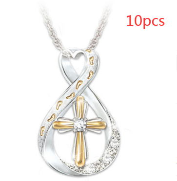 Cross Footprint Diamond Pendant