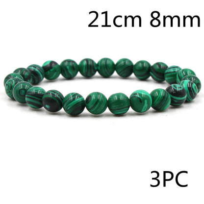 Men and Women Elastic Malachite Bracelets