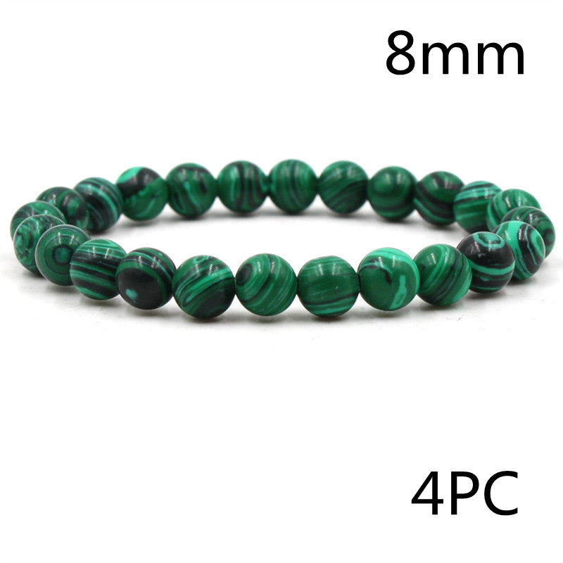 Men and Women Elastic Malachite Bracelets