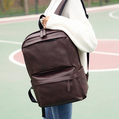 New pu travel backpack men's fashion leisure bag