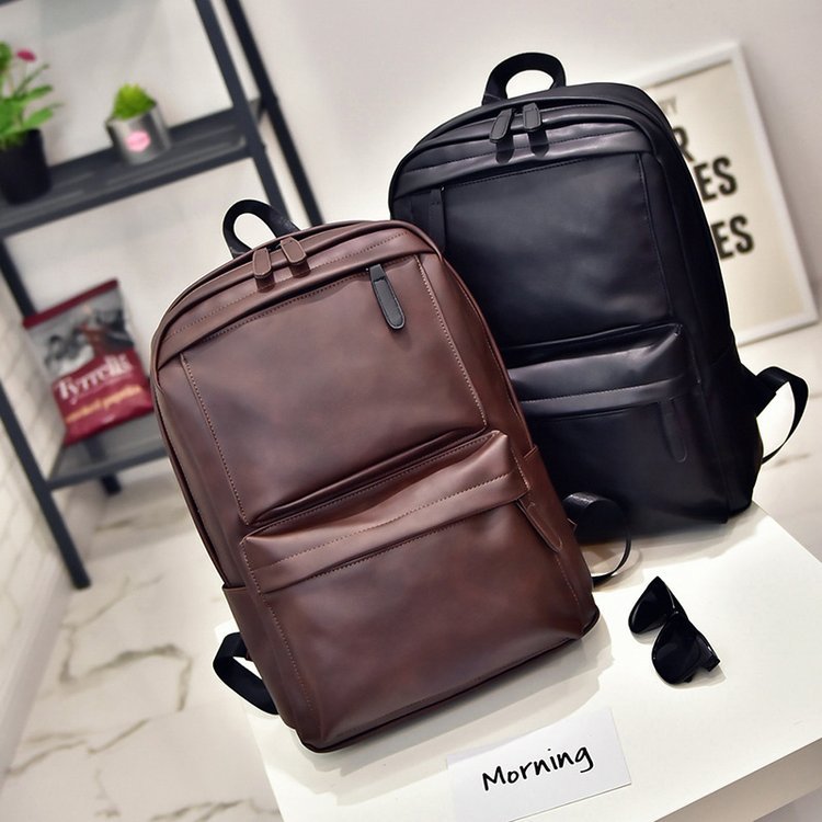 New pu travel backpack men's fashion leisure bag